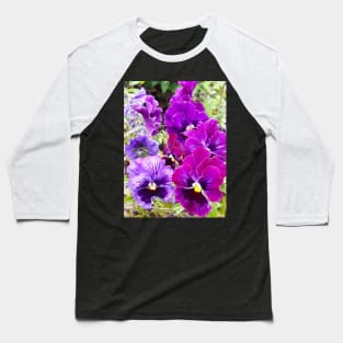 Pansies Baseball T-Shirt